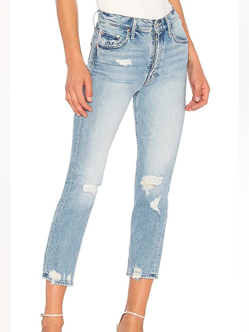 MOTHER Jeans SUPERIOR - The Confession - Tom Cat Distressed High Rise Jeans
